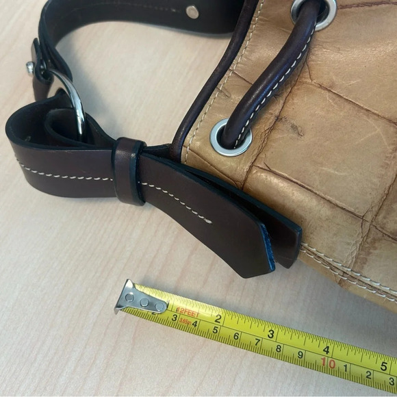 Dooney and Bourke pebble cinched drawstring leather purse vintage good condition - Picture 11 of 16